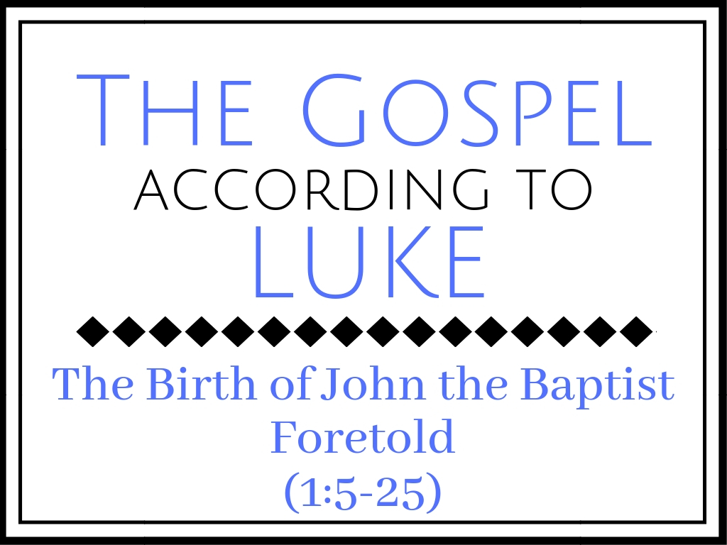 John the Baptist's Birth Foretold (Luke 1:5-25) Image