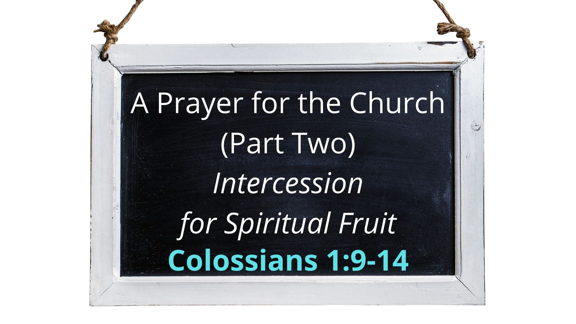 A Prayer for the Church (Part 2) Intercession for Spiritual Fruit (Colossians 1:9-14) Image