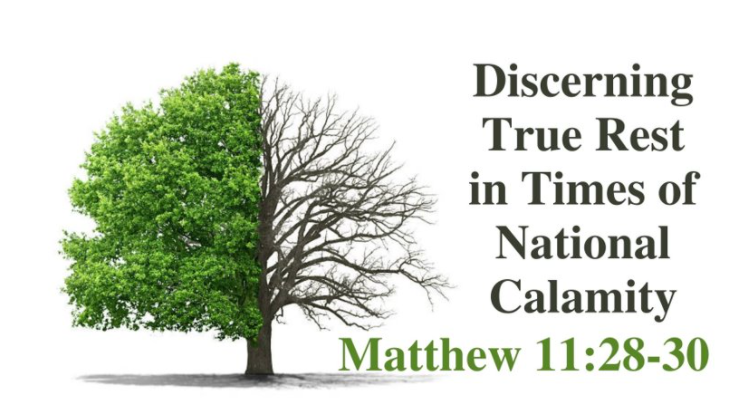 Discerning True Rest in Times of National Calamity (Matthew 11:28-30) Image