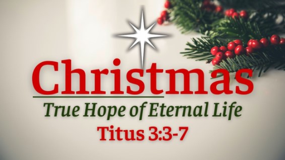 Christmas: True Hope of Eternal Life (Titus 3:3-7)  Image