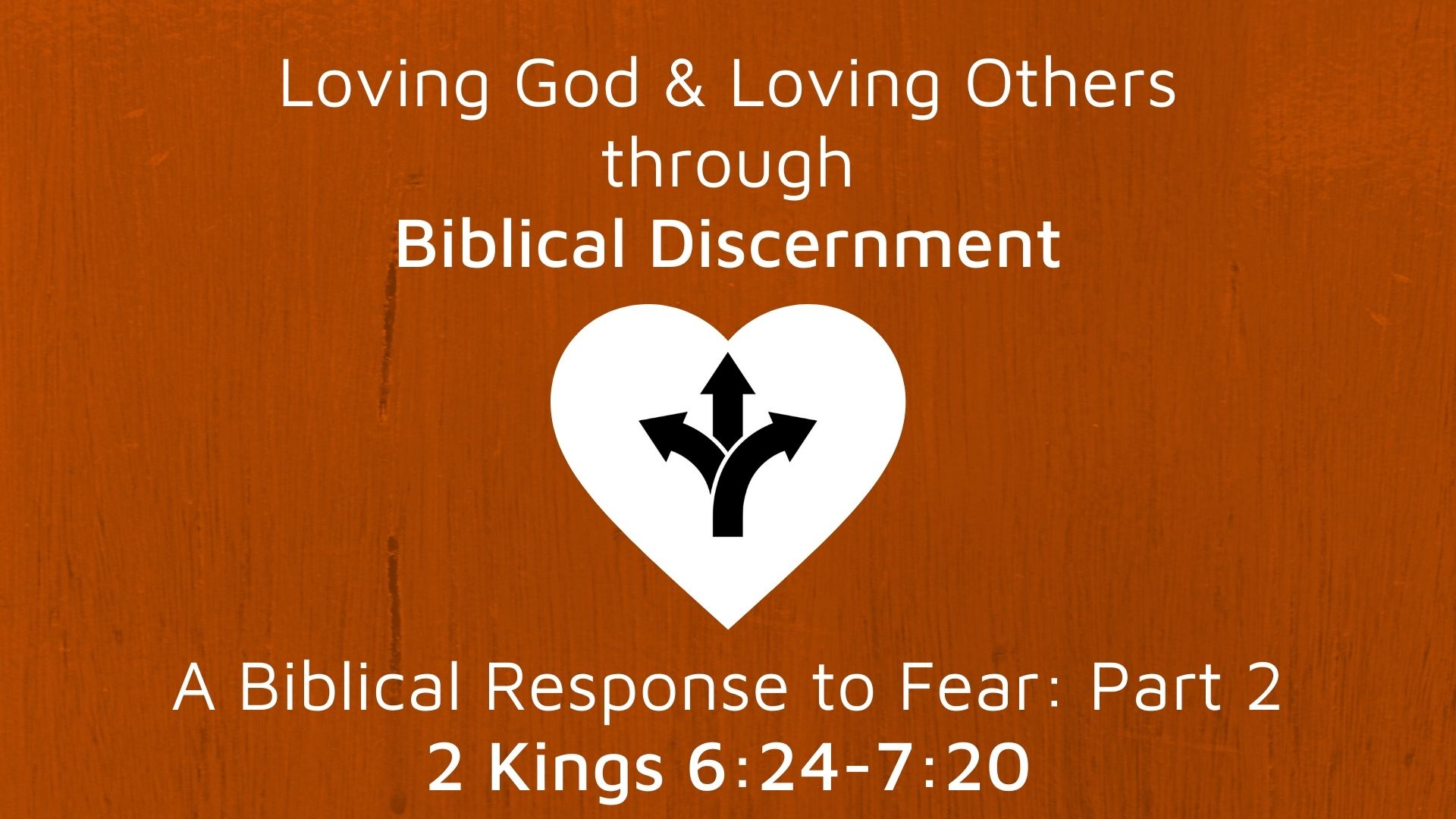 A Biblical Response to Fear - Part 2 (2 Kings 6:24-7:20)