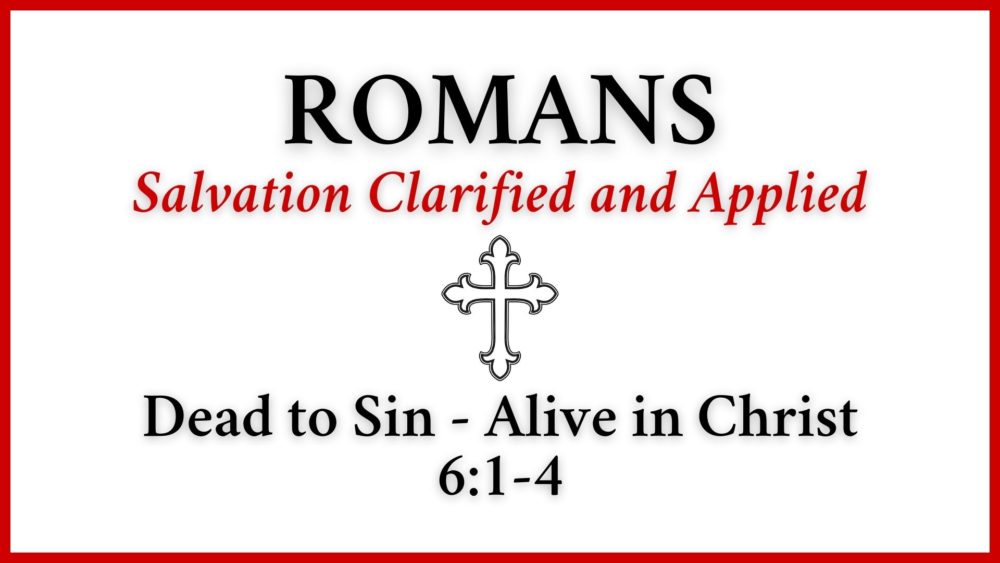 Dead to Sin -- Alive in Christ Image