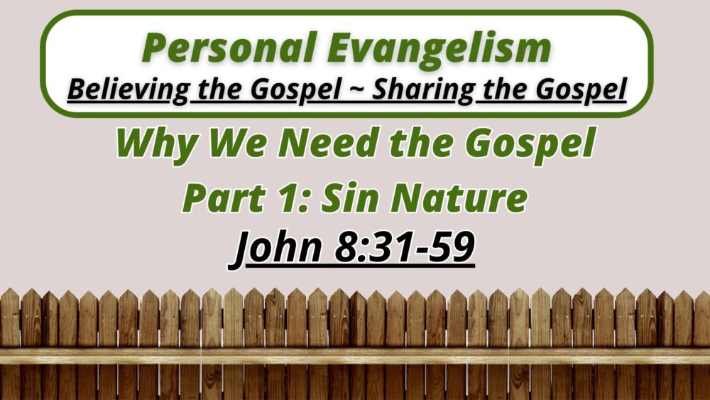 Why We Need the Gospel: Part 1 -- Sin Nature Image